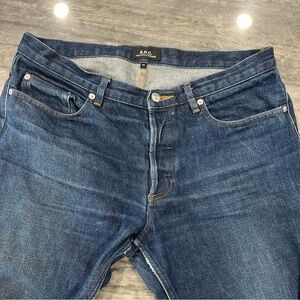 A.P.C. New Standard 100% cotton raw denim jeans size 34
